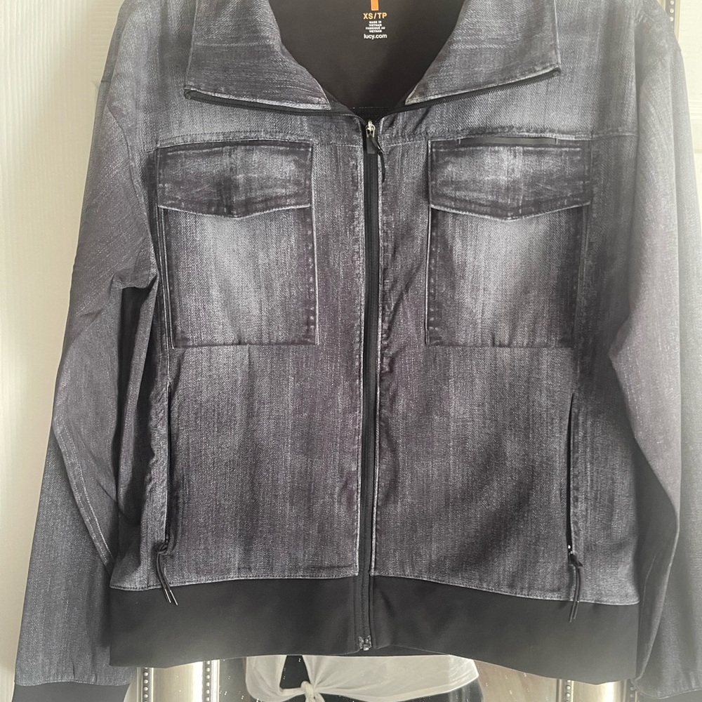 Lucy Charcoal Denim Jacket super lightweight